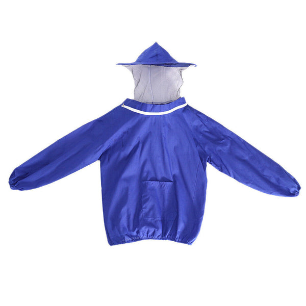 Beekeeping Bee Keeping Jacket Veil Protecting Suit Smock Equipment Tool Blue