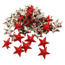 50Pcs Red Metal Star Studs Rivet Claw Nailheads Leathercraft Studs for Craft