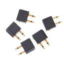 5Pcs 3.5mm pro airline airplane golden plated headphone jack plug adapter JR