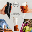 230ml Cup Goat Horn Coffee Mug Stainless Steel Liner Vacuum Insulation Cup  Y1T2