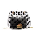 Women'S Messenger Bag Jelly Transparent Chain Shoulder Bag Polka Dot Small