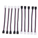 10PCS 10mm 4 Pin Male Female PCB Connector Cable For RGB 5050 3528 LED Stri Nw