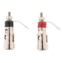 2pcs Terminal Loudspeaker Pole Clamp Connection Terminal Red & Black, Easy to