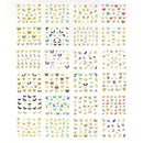 24 Sheet of Butterfly Nail Art Water Transfer Stickers Assorted Butterflies