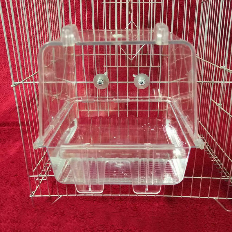 Pet Acrylic Bathtub Birds Bathroom Cage Food Feeder For Birds Parrots Macaws