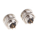 2Pieces Metal 3Pin Mini XLR Connector Plug Male Audio Microphone Connector