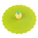 Silicone Cup Lid Heat Resistant Leakproof Reusable Sealed Cover (Pineapple) A