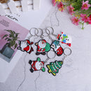 1PC Cartoon Christmas Santa Claus Snowman Keyring Pendants Gifts Toys- OZ
