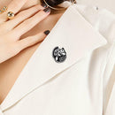 Dog Cats Animal Bone Brooches Creative Badges Jacket Lapel Pins (Style 1)  A