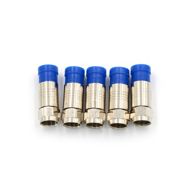 5pcs F Connector RG6 Coax Compression Cable Connector JR