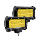 2X 5" 72W Car LED Work Light Bar Spot Beam Fog Driving Offroad SUV Amber Lam Gw