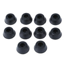 10 Pcs 21mm x 10mm Conical Recessed Rubber Feet Bumpers Pads Black