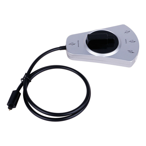 1-in-3 Out Digital Optical Fiber Audio Splitter Cable Switcher Adapter For DVDs