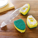 Sponge Replaceable Couring Pad Washing Convenience Cleaning Brush Scrubber  F3X7