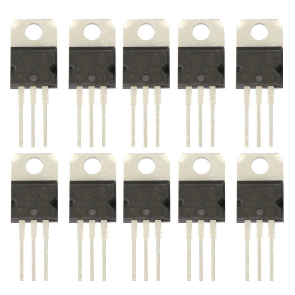 10Pcs LM317T LM317 1.2V to 37V 1.5A Adjustable Voltage Regulator IC