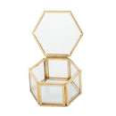 Glass Make-up Jewelry Storage Box For Trinket Perfumes Brooches Pins Women