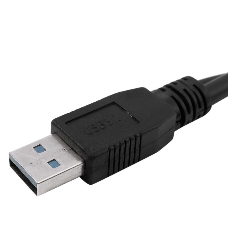 USB 3.0 A Male to Micro B Y Cable for Mobile Hard Drive HDD 60cm Long Black U6S7
