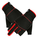 1 Pair Warm Fishing Gloves 3 Cut Fingers Cycling Hunting Glove Mitten Black.