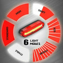 120 Lumens 4 Modes LED Bike Tail Light USB Rechargeable Bicycle Rear Light NEW.