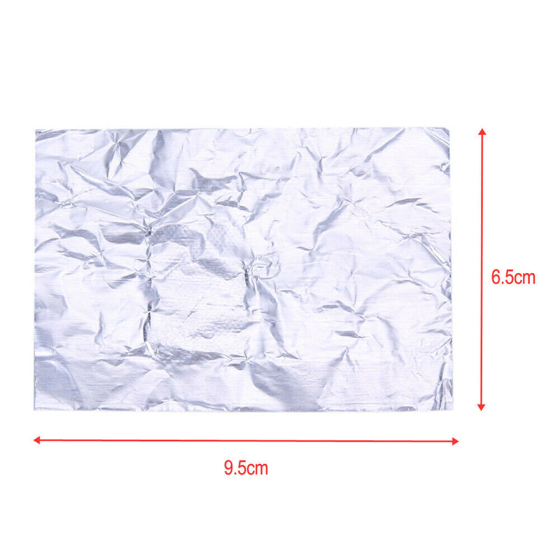 100pcs/bag Nail Art Tool Polish Nail Removal Tinfoil Sheet w/ Cotton inside