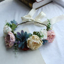 Summer Women Flower Wreath Crown Floral Wedding Party Garland Headband Head D6G7