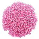 1000PCs Acrylic Spacer Beads Alphabet Letters Carved Square Pink 6mmx6mm