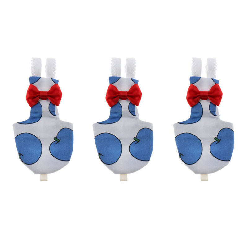 3 x Cloth Breathable Cockatiel Parrot Bird Diaper Nappy Flight Suit - Pet Bird