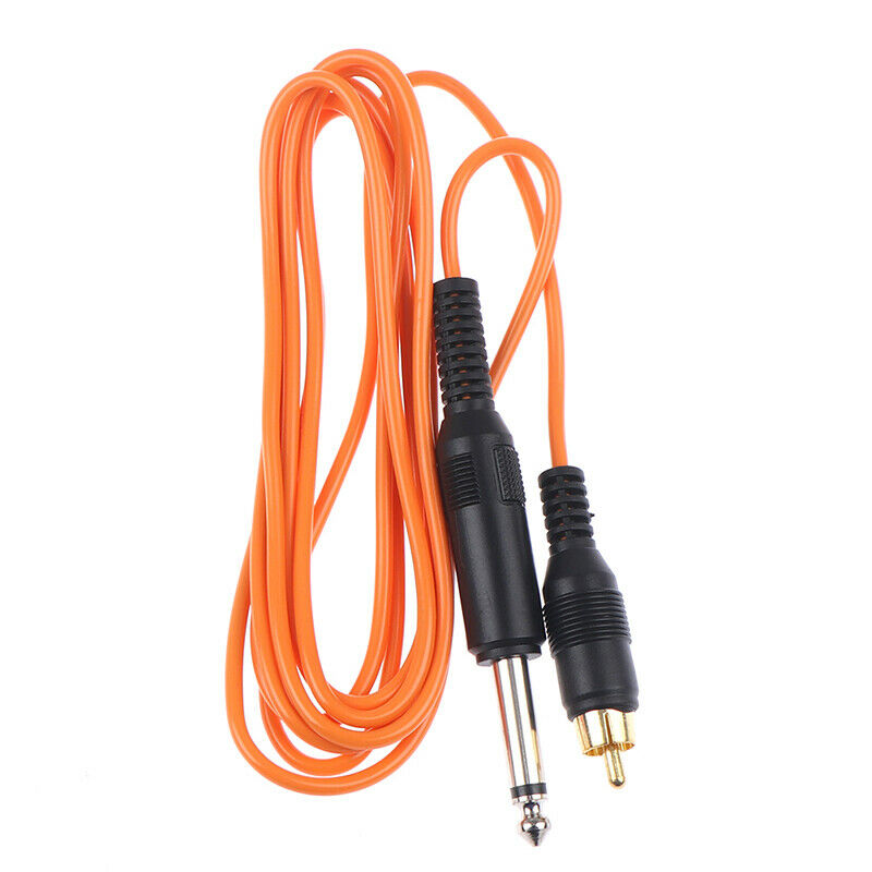 1X Hook Line Straight RCA Clip Cord Wire Cable Interface Insert Tattoo MachS Ew