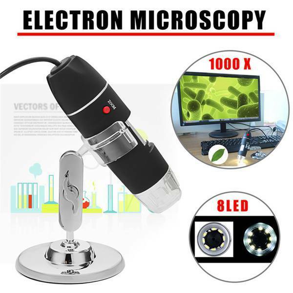 1000X Zoom 8 LED USB Microscope Biological Microscope Digital Magnifier End Z6U3