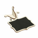15 Pack Mini Chalkboards Place Cards with Easel Stand - Wood Rectangle Smal