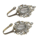 2 Piece Luxury Shiny Curtain Hanger Tieback Wall Mounted Hook Tassel Hook H
