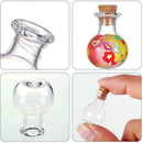 10Pcs/Pack Mini Transparent Clear Glass Bottles Pendants Jars Vials With Corks^