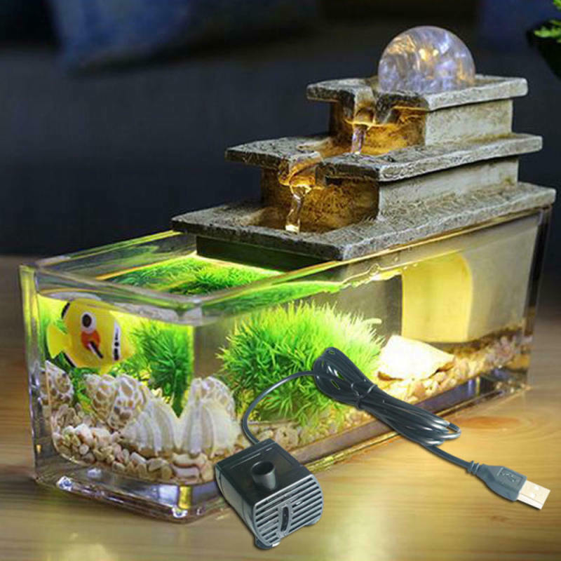 Mini DC5V Brushless Motor Submersible Water Pump with USB Connector Home ETO