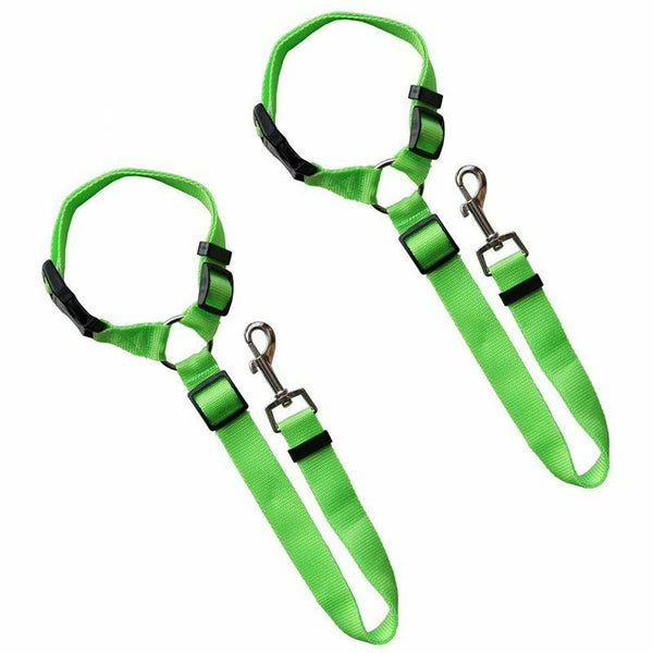 2 Packs Dog Cat Safety Seat Belt Strap Car Headrest Restraint Adjustable Ny R1L2