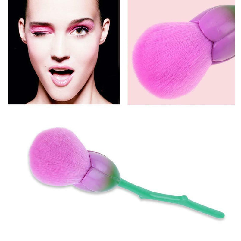 Single Soft Rose Brush Makeup Foundation Powder Blush Kabuki Brushes