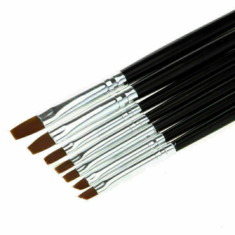 7 Pcs Nail Art Pen Brush UV Gel Acrylic Painting Drawing Liner Polish Brush X4T1