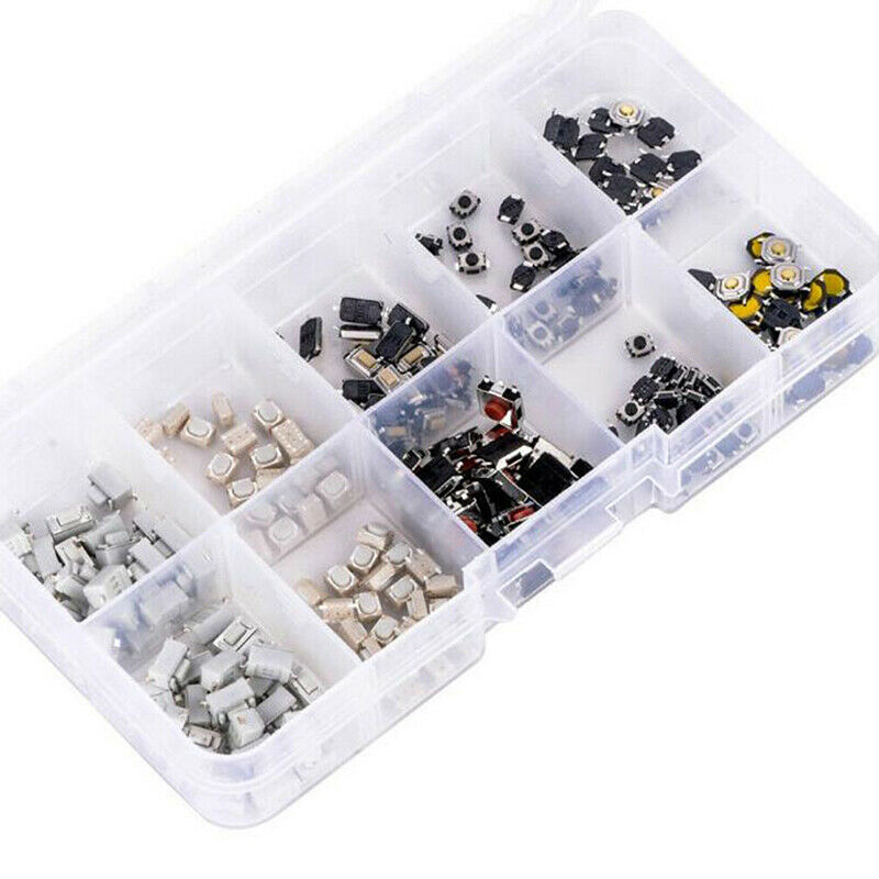 10 Types 250pcs Mixed Tactile Push Botton Switch Car Key Remote Microswitch K Kw