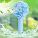 Mini USB Portable Rechargeable Hand Held Air Conditioner Summer Cooler Fan Blue