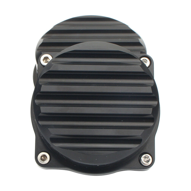 2x Motorcycle Injection Carburetor Cover Lid CNC Carb Tops for Triumph Black