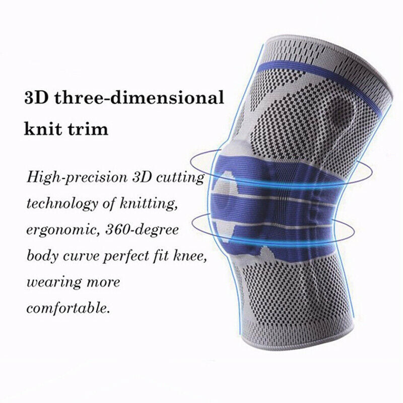 New Grey Elastic Knee Support Bracket Kneepad Adjustable Patella Knee Pad B Y7P3