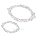 2Pcs Oval Metal Cutting Dies Stencil for DIY Scrapbooking Embossing Album Decor