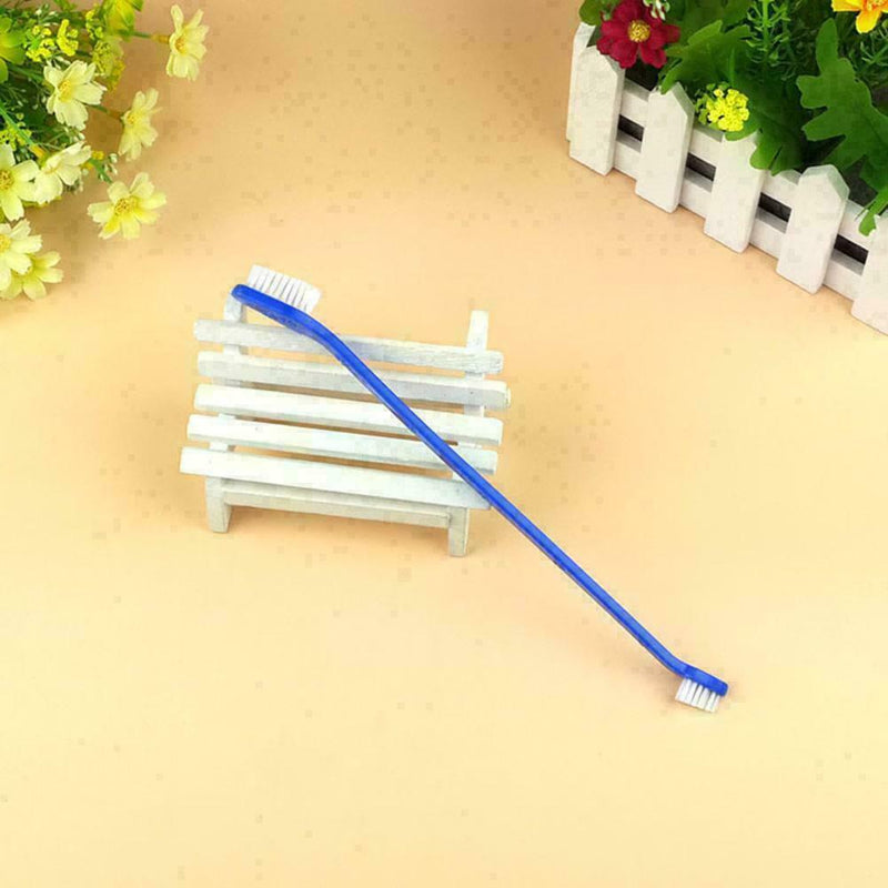 Pet Toothbrush Dog Dental Brush Care Double Head Toothpaste Clean 2Pc~ E0M1 R6E5