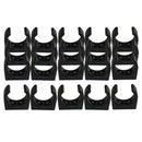 20x Nylon Clips Paddle Rod Holder Stowing Brackets Fit 1-1/4" Diameter Black