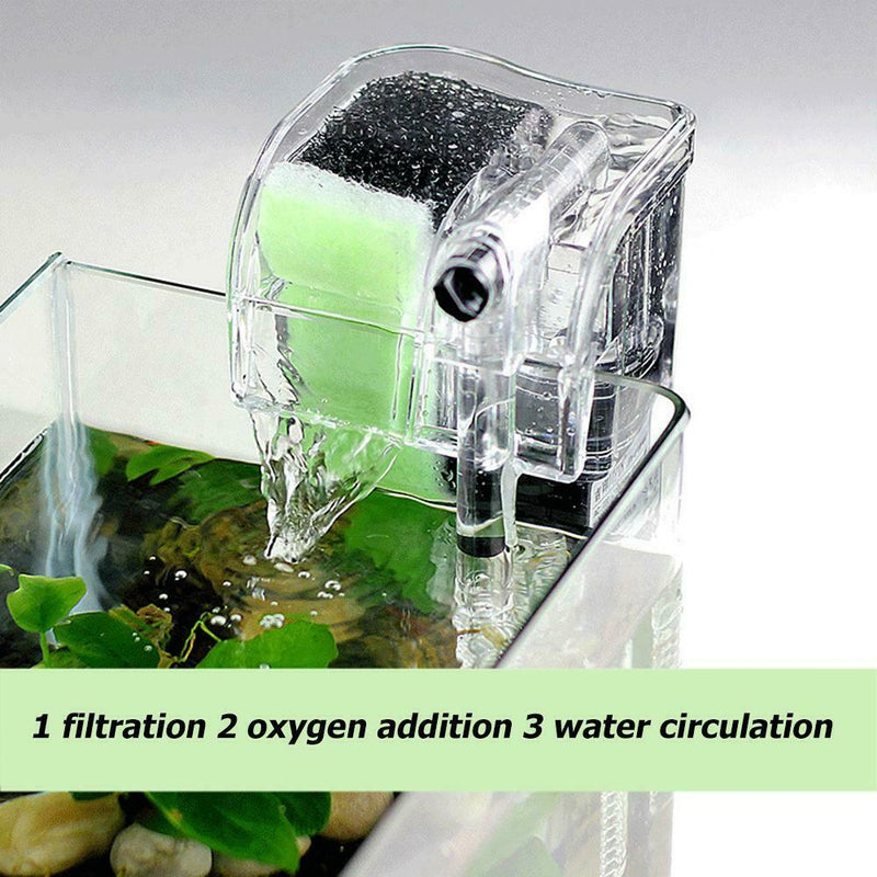 Aquarium External Filter 3 in 1 Water Oxygen Fish Tank Air Pump  (US)