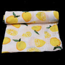Baby Swaddling Blanket Soft Muslin Cotton Swaddle Towel Lemon
