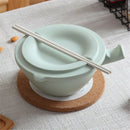 Eco-Friendly Wheat Straw Instant Noodles Bowl with Lid Handle Dinnerware Se
