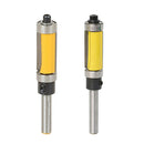 2pcs Solid Carbide Flush Trim Bearing Router Bits Set Woodworking Tool, 1/4 x