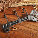 3 Hook Cast Iron Key Shaped Hanger Robe Key Frame Wall Hanging Hat Hanger K