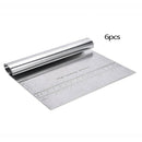 6PCS Stainless Steel Smoother Edge Cake Scraper Kitchen Flour Pastry tool