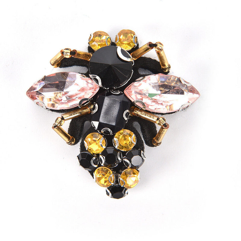 1 x bee sequins rhinestones beads applique patches clothing bags decor sew onã€OS